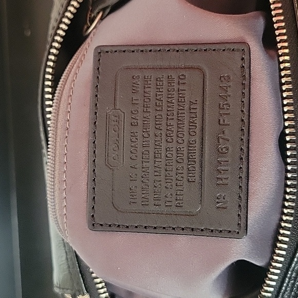 Monogram double-handle Coach purse - Picture 4 of 5